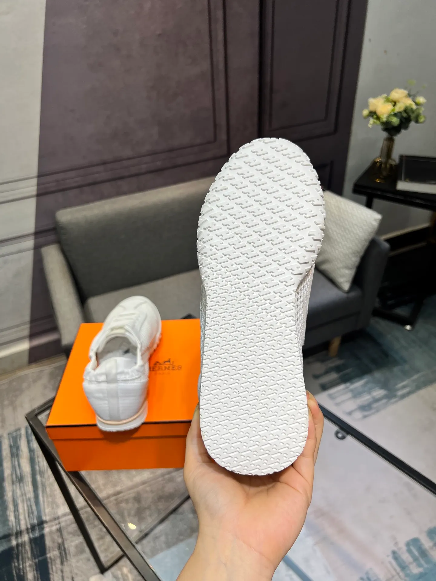 Men's shoes 💰700 [HERMES] Hermès - High-end quality original order 🔍🔍 - Upper: 🔝 cowhide suede splicing design - Inner lining: imported mixed sheepskin - Outsole: TPR foam · Rubber: two-color combined molding outsole - Super high quality control · Fine workmanship: highlighted (high-end, luxury, grade) -Size: 38-44 (45, 46, can be customized)